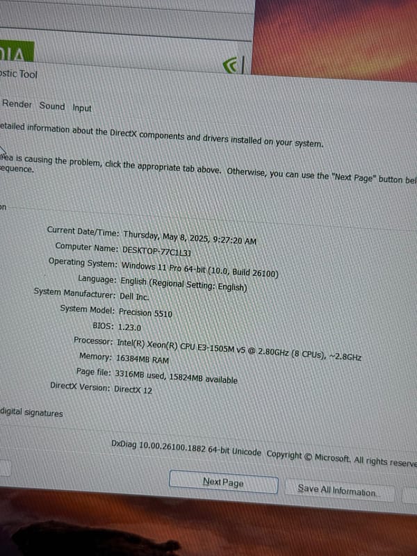 DELL Precision 5510 – Intel® Xeon | 16GB RAM | Quadro M1000M 2GB | 15.6" FHD